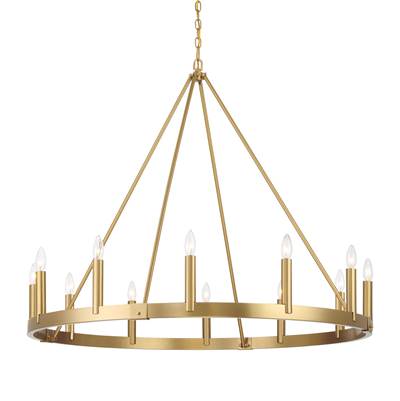 Minka-Lavery Dutton 12-Light Chandelier in Signature Brass