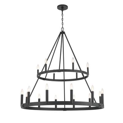 Minka-Lavery 18-Light Chandelier in Coal