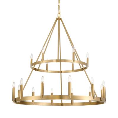 Minka-Lavery 18-Light Chandelier in Signature Brass