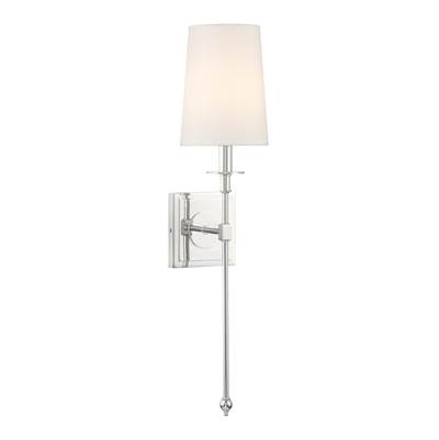 Minka-Lavery Calera 1-Light Wall Sconce in Polished Nickel