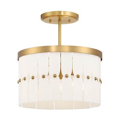 Minka-Lavery 3-Light Convertible Semi Flush in Legacy Brass