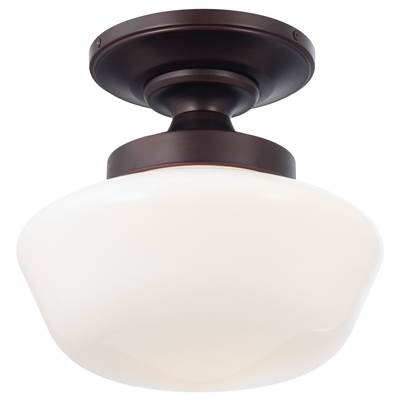 Minka-Lavery 1-Light Semi Flush Mount in Brushed Bronze