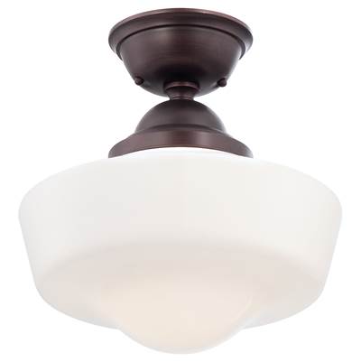 Minka-Lavery 1-Light Semi Flush Mount in Brushed Bronze
