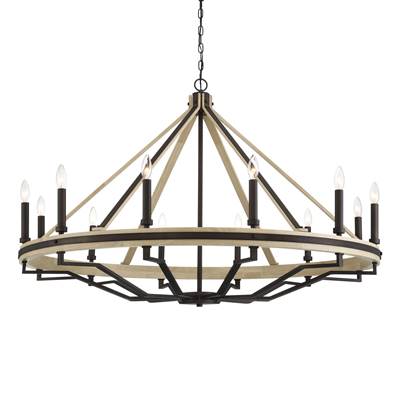 Minka-Lavery 12-Light Chandelier in Dark Bronze