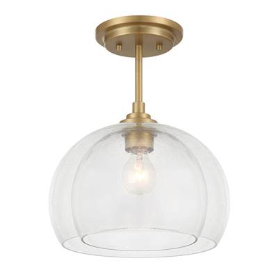 Minka-Lavery Glint Convertible Semi Flush/Pendant - 1Lt - 12'' in Legacy Brass