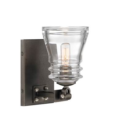 Minka-Lavery Graham Avenue 1-Light Bath Vanity in Smoked Iron Brushed Nickel