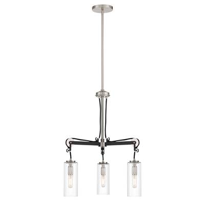 Minka-Lavery Pullman Junction 3-Light Chandelier in Coal Brushed Nickel