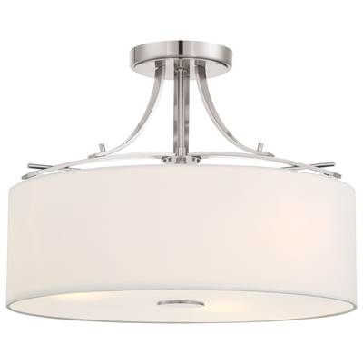 Minka-Lavery Poleis 3-Light Semi Flush in Brushed Nickel