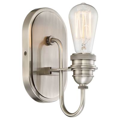 Minka-Lavery Uptown Edison 1-Light Bath Vanity in Plated Pewter