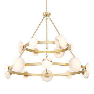 Minka-Lavery Zill 16-Light LED Chandelier in Lily Gold