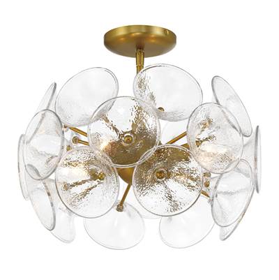 Minka-Lavery Winter 4-Light Semi Flush Mount in Soft Brass
