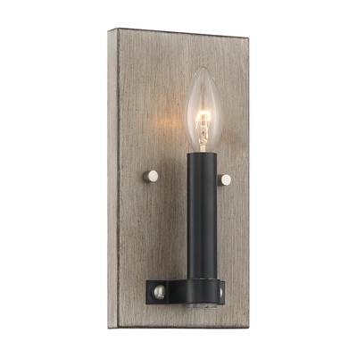 Minka-Lavery Rawson Ridge Wall Sconce - 1 Light in Aged Silverwood Coal