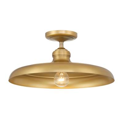 Minka-Lavery 1-Light Semi Flush in Legacy Brass