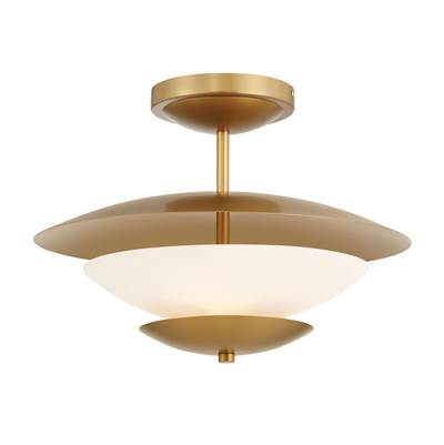 Minka-Lavery 3-Light Semi Flush in Legacy Brass