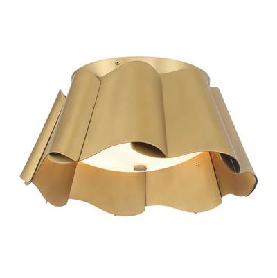 Minka-Lavery 3-Light Flush Mount in Legacy Brass