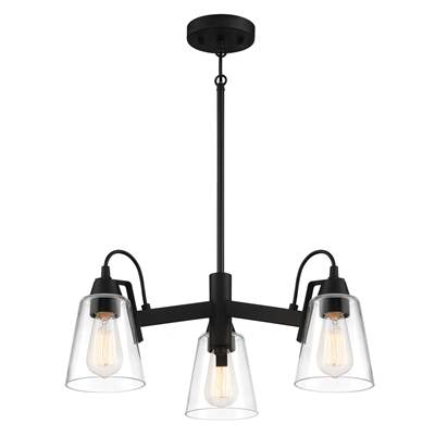 Minka-Lavery Beckonridge 3-Light Chandelier in Coal