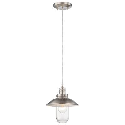 Minka-Lavery Downtown Edison 1-Light Mini Pendant in Brushed Nickel