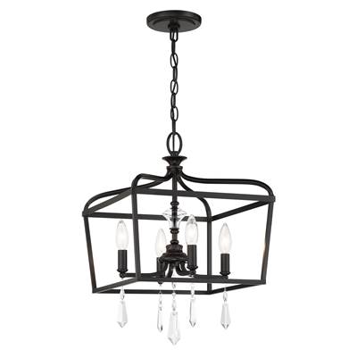 Minka-Lavery Laurel Estate 4-Light Semi Flush in Coal