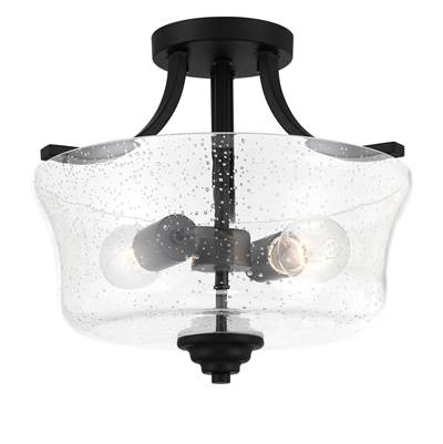 Minka-Lavery Shyloh 2-Light Semi Flush in Coal