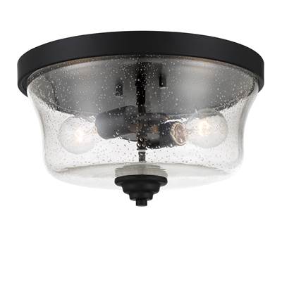 Minka-Lavery Shyloh 2-Light Flush Mount in Coal