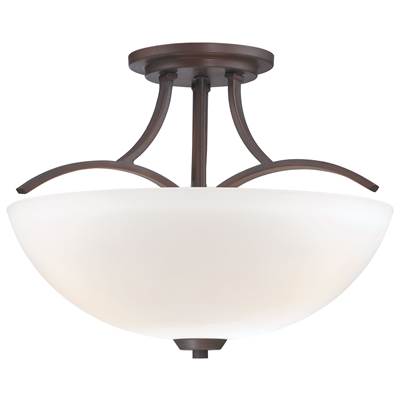 Minka-Lavery Overland Park 3-Light Semi Flush in Vintage Bronze