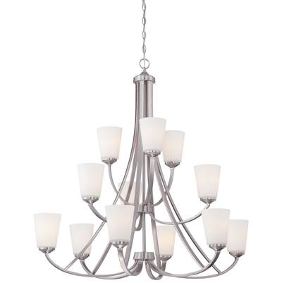 Minka-Lavery Overland Park 12-Light Chandelier in Brushed Nickel