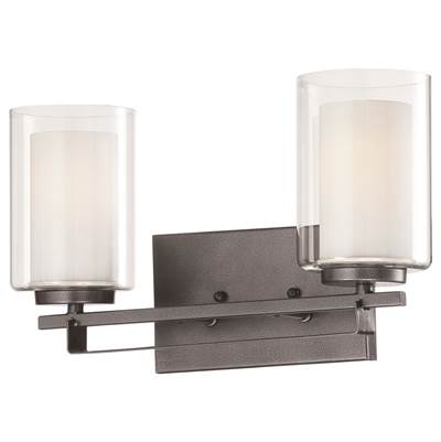 Minka-Lavery Parsons Studio 2-Light Vanity Light in Smoked Iron