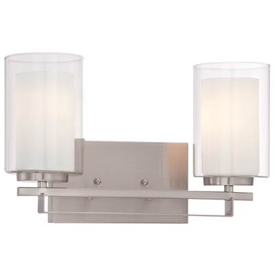 Minka-Lavery Parsons Studio 2-Light Vanity Light in Brushed Nickel