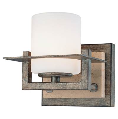 Minka-Lavery Compositions 1-Light Bath in Aged Patina Iron