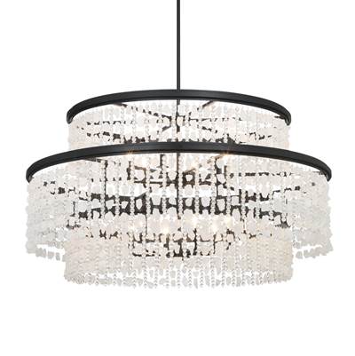 Minka-Lavery Shimmering Elegance 14-Light Chandelier in Sand Coal