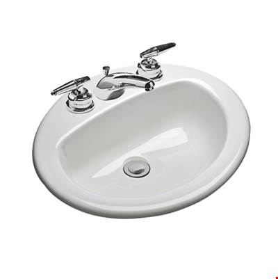 Mansfield LAV 237 Oval - 20 x 17 - 4-Inch Drop-In Bathroom Sink in White