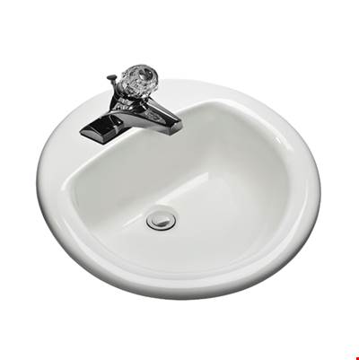 Mansfield LAV 239 Round - 19-Inch - 4-Inch Drop-In Bathroom Sink in White