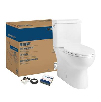 Mansfield Plumbing Broadway 710 Complete Toilet Kit - 1.28 GPF - Elongated - ADA in White