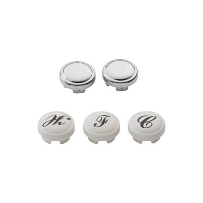 Moen Kingsley Hot and Cold Handle Index Caps Kit - Chrome