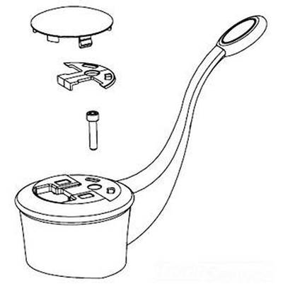 HDL CAP & TEMPERATURE IND 1H LAV CHR - Chrome