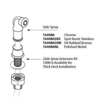 Moen SIDESPRAY CHR - Chrome