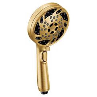 Bronzed gold (bzg) five-function 4.5'' diameter spray head eco-performance handshower