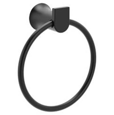 Genta Lx Towel Ring Bl - Matte Black