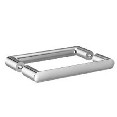 Contemporary Round Glass 8'' Dual Door Handle, Ch