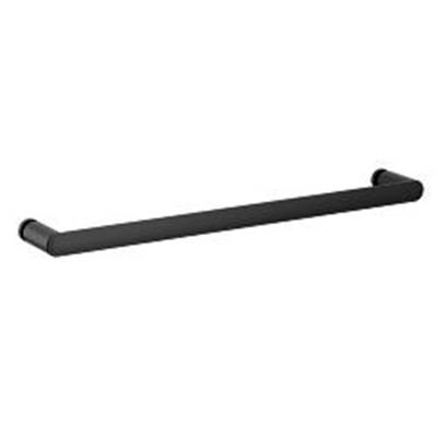 Contemporary Round Glass Install 18'' Towel Bar, Bl