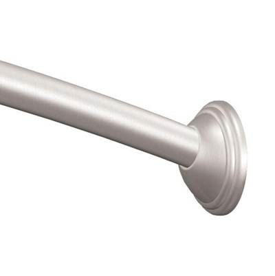 Brushed Nickel 5' Curved Shower Rod