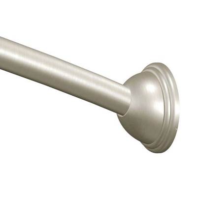 Brushed Nickel 6' Curved Shower Rod