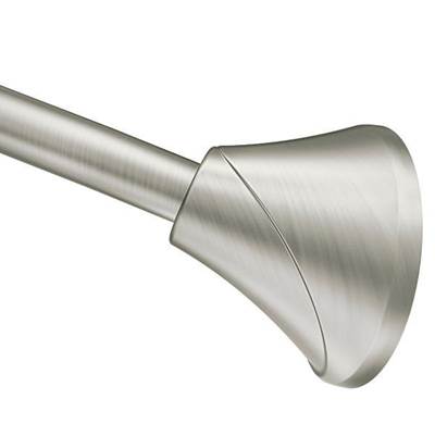 Brushed Nickel Tension Curved Shower Rods