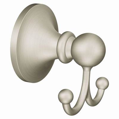 Brushed Nickel Double Robe Hook