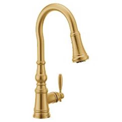 Brushed Gold One-Handle Kitchen Faucet