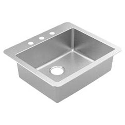 25''x22'' stainless steel 18 gauge single bowl drop in sink