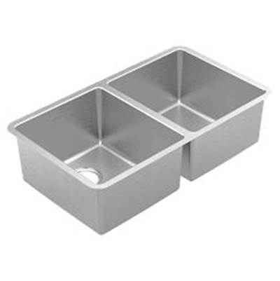 Moen Stainless steel 18 gauge double bowl sink