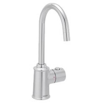 Chrome one-handle undermount beverage faucet