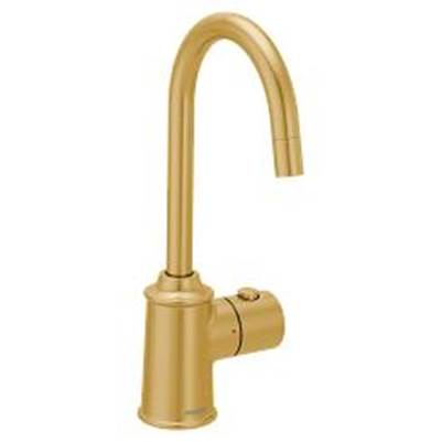 Brushed gold one-handle undermount beverage faucet
