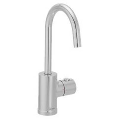 Chrome one-handle undermount beverage faucet